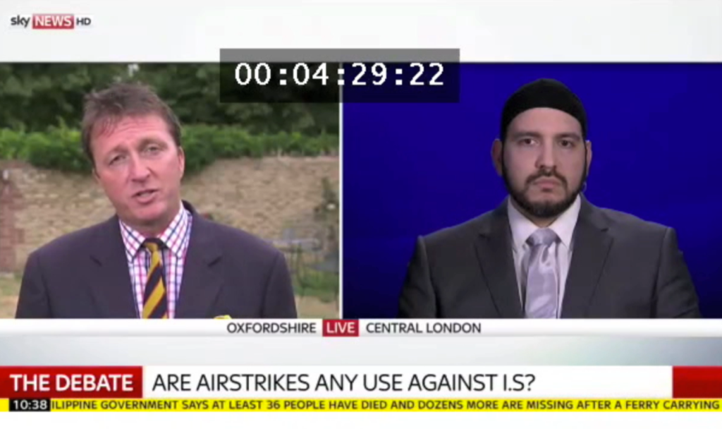 My Sky News Debate with British Colonel on UK military intervention in Syria (against ISIS)