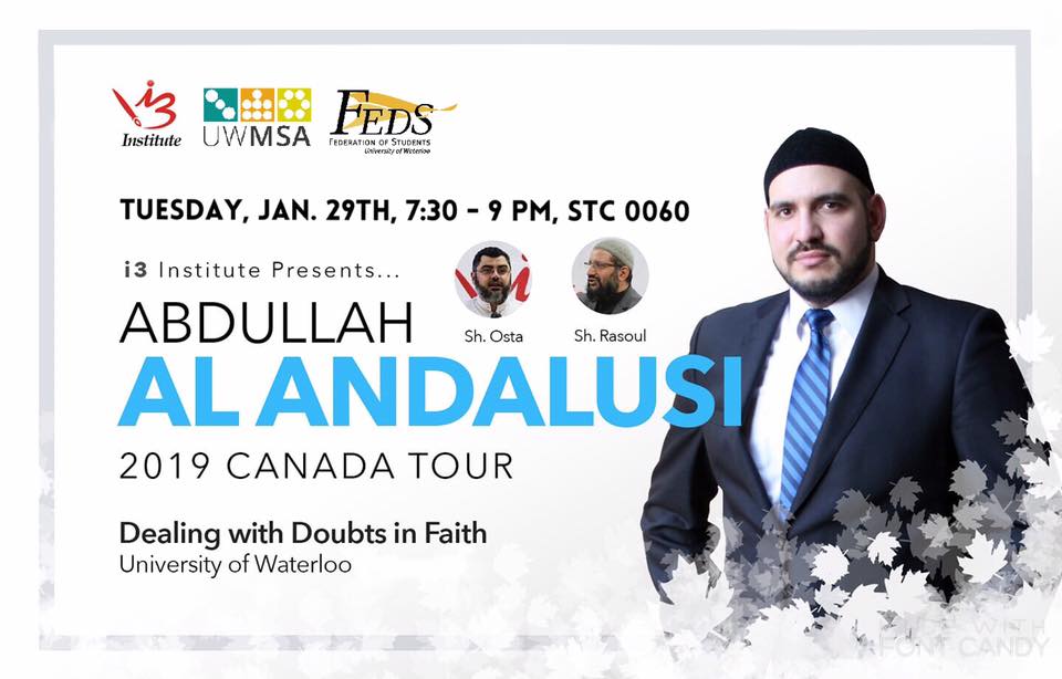 Event: Dealing with Doubts in Islam (University of Waterloo, Ontario, 29th Jan 2019)