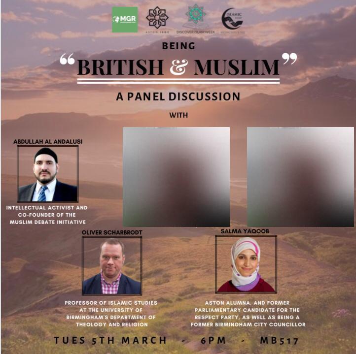 Debate: “Being British & Muslim”, 5th March 2019, Birmingham, UK